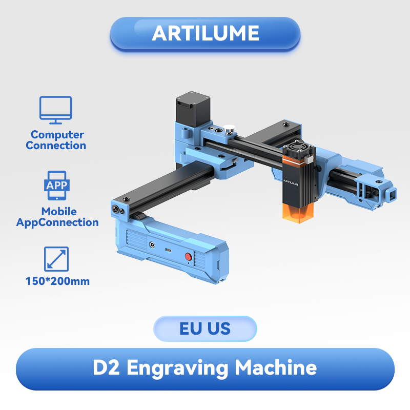 Industrial Acrylic Laser Cutter - Artilume D2 2.5/6W Foldable Laser Engraving