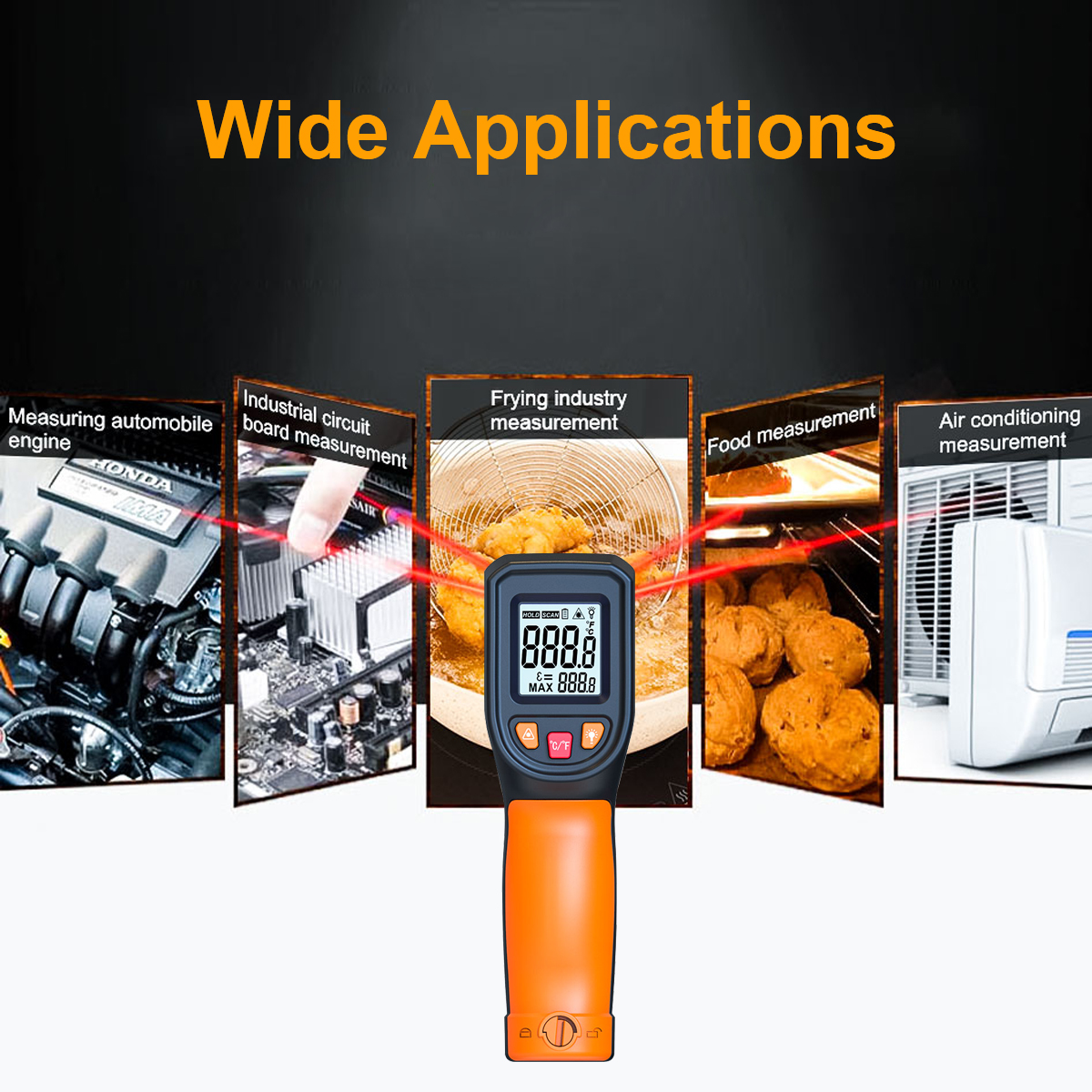 Digital Infrared Thermometer S - Industrial Laser Temperature Gun のレビューと価格