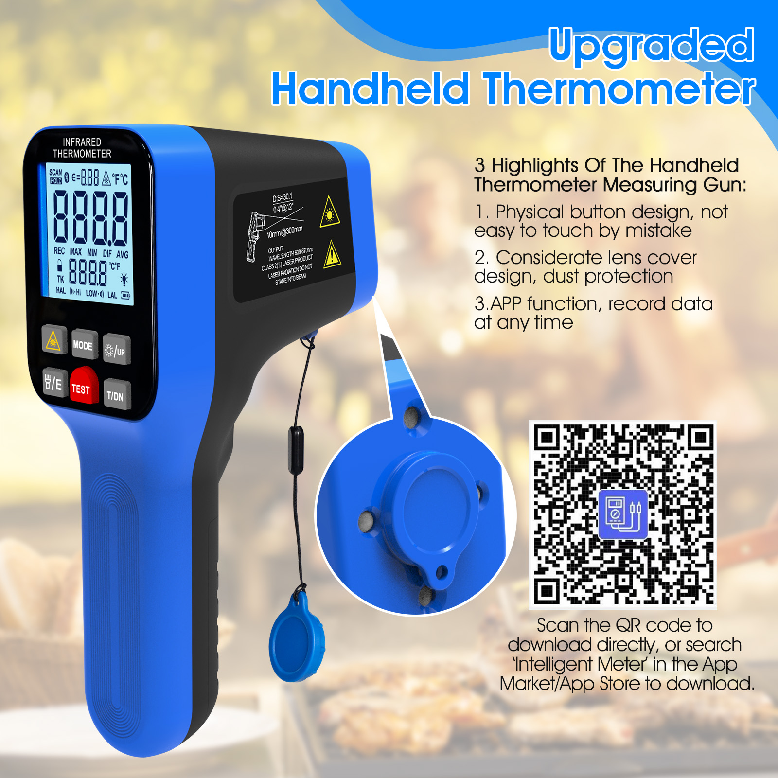 1600B-APP Infrared Thermometer - Industrial Laser Temperature Gun のレビューと価格