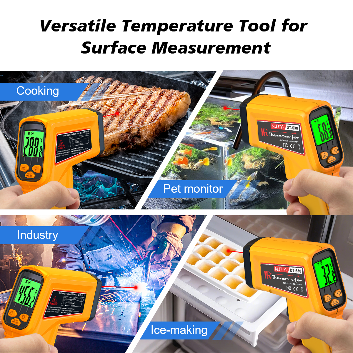 NJTY Infrared Thermometer Lase - Industrial Laser Temperature Gun のレビューと価格