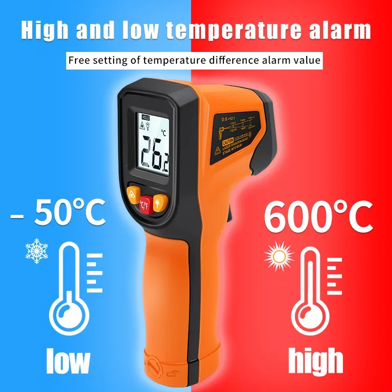 T400 T600 Digital Infrared The - Industrial Laser Temperature Gun のレビューと価格