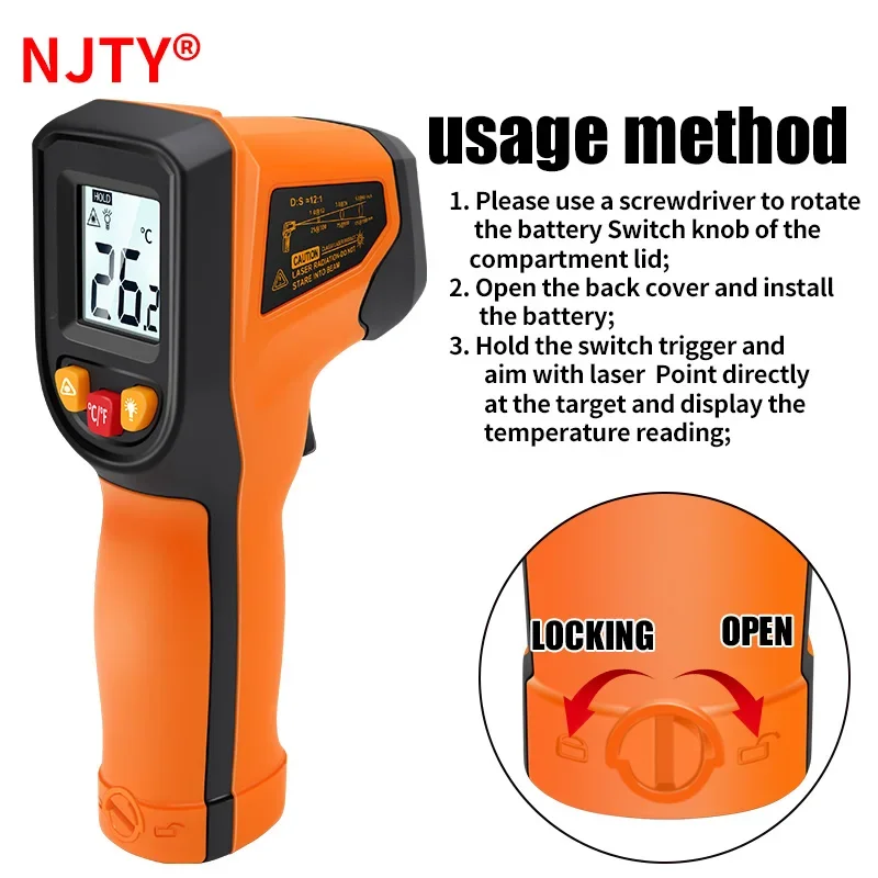 T400 T600 Digital Infrared The - Industrial Laser Temperature Gun のレビューと価格