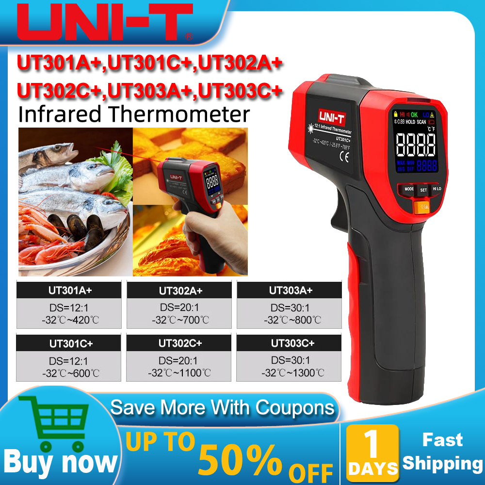 UNI-T UT301A+ UT301C+ Non Cont - Industrial Laser Temperature Gun のレビューと価格