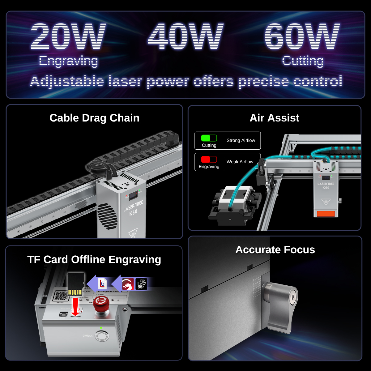 LASER TREE Laser Engraver with - Air Assist Pump Laser のレビューと価格
