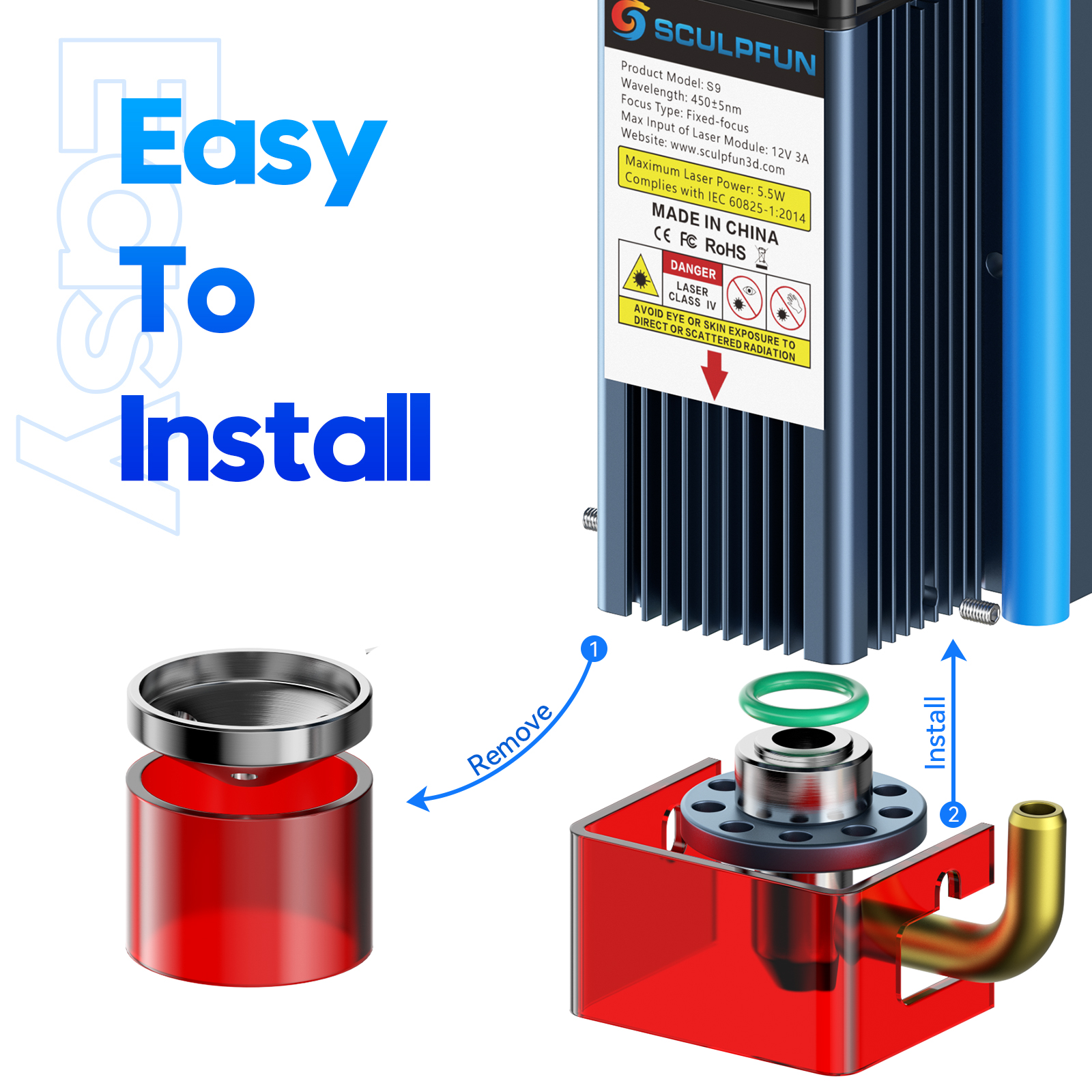 SCULPFUN S9 Air Assist Nozzle  - Air Assist Pump Laser のレビューと価格