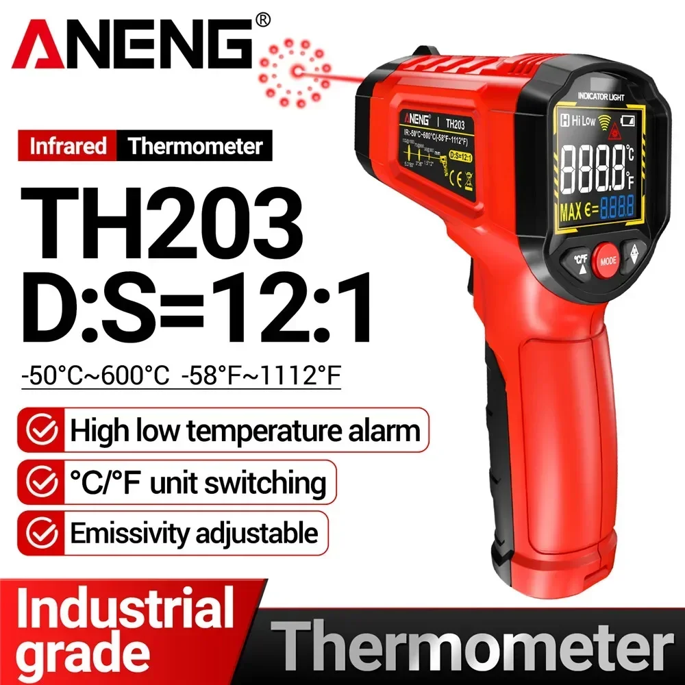Infrared thermometer -50℃~600℃ - Industrial Laser Temperature Gun のレビューと価格