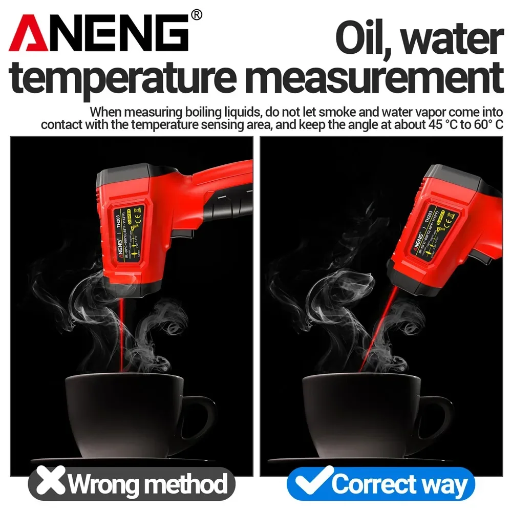 Infrared thermometer -50℃~600℃ - Industrial Laser Temperature Gun のレビューと価格
