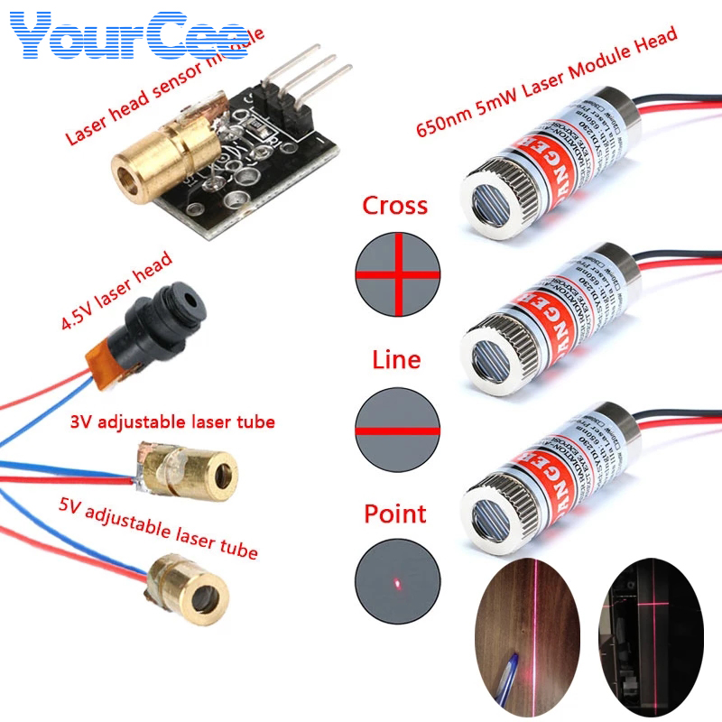 2pcs 650nm 5mW Red Point/Line/ - Industrial Laser Line Module のレビューと価格
