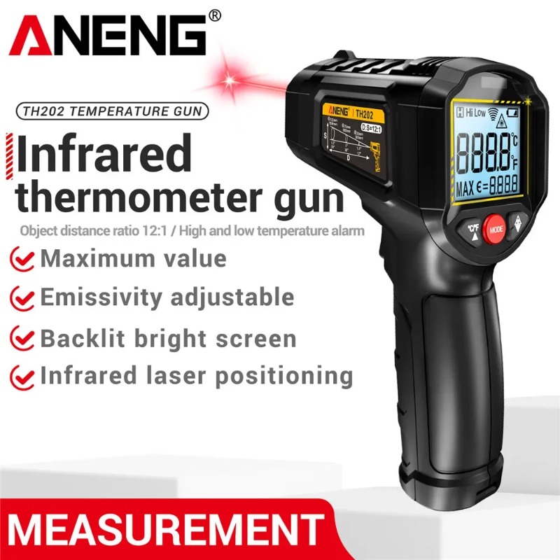 ANENG TH202 Industrial Handhel - Industrial Laser Temperature Gun のレビューと価格
