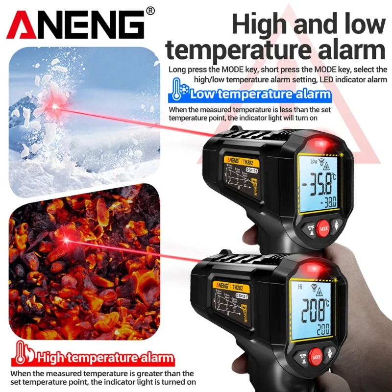ANENG TH202 Industrial Handhel - Industrial Laser Temperature Gun のレビューと価格