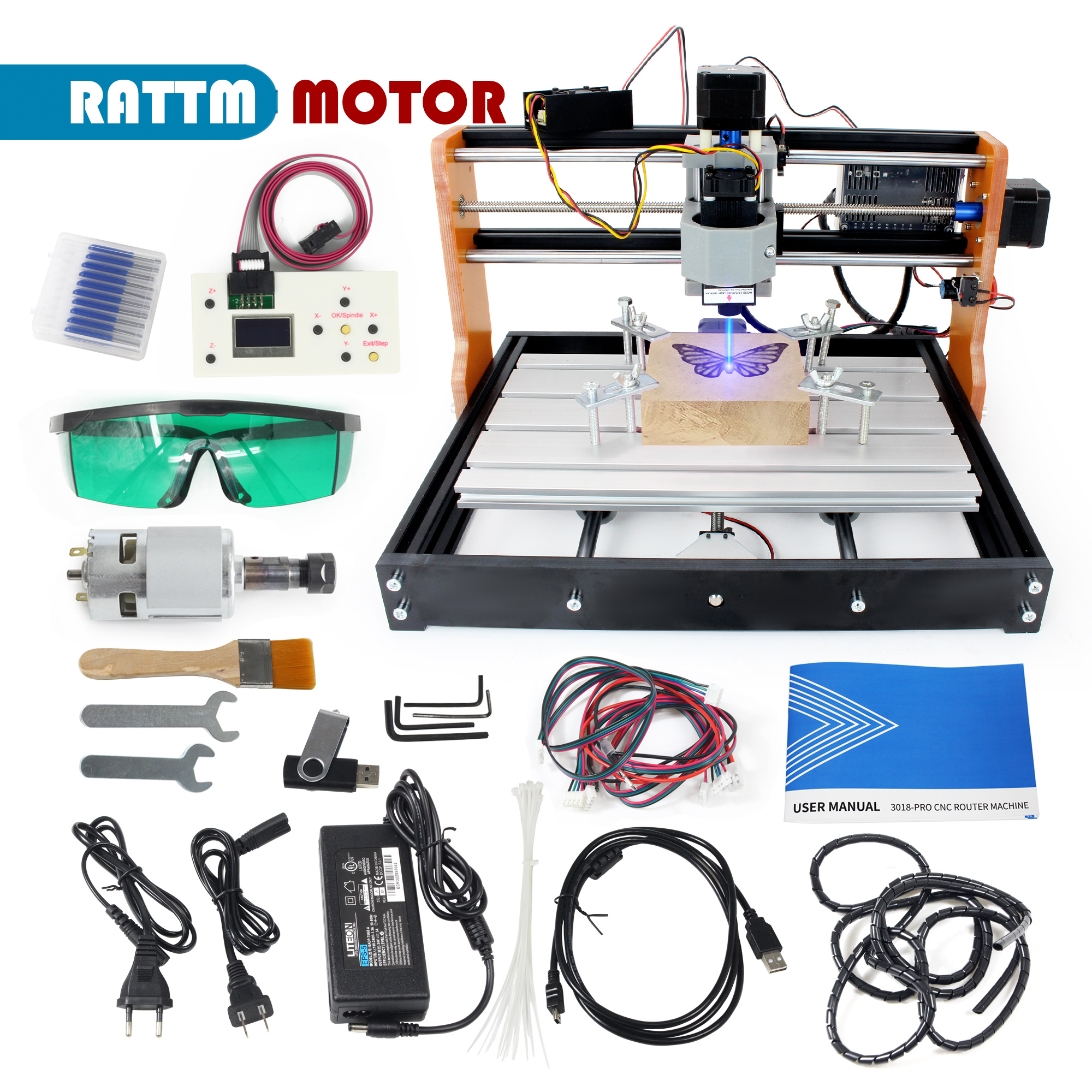 【EU&USA Stock】CNC 3018 PRO Las - Industrial Acrylic Laser Cutter のレビューと価格