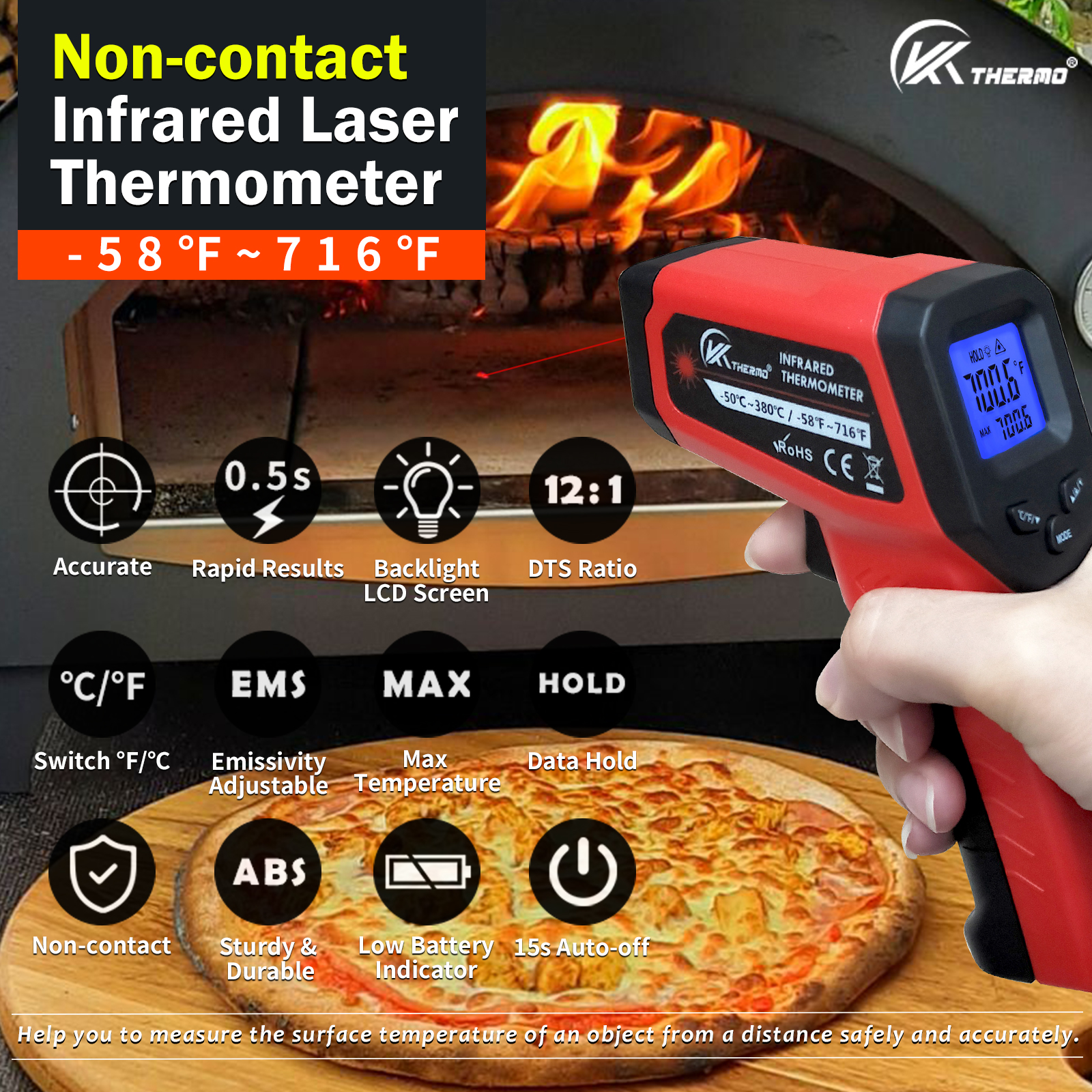 LCD Industrial Electronic Ther - Industrial Laser Temperature Gun のレビューと価格