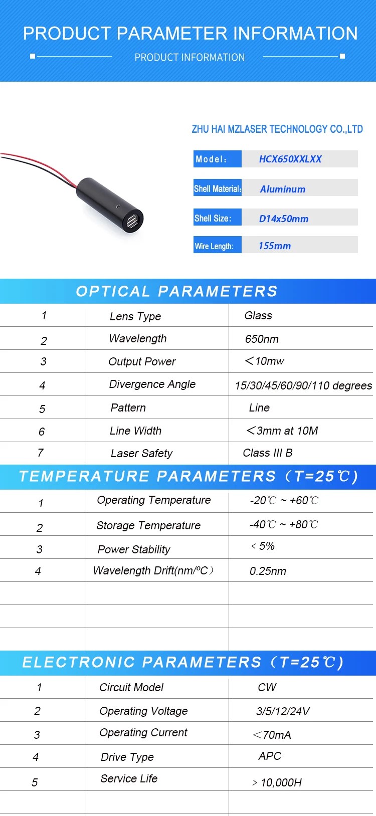 Compact Mini Red Line Laser Di - Industrial Laser Line Module のレビューと価格