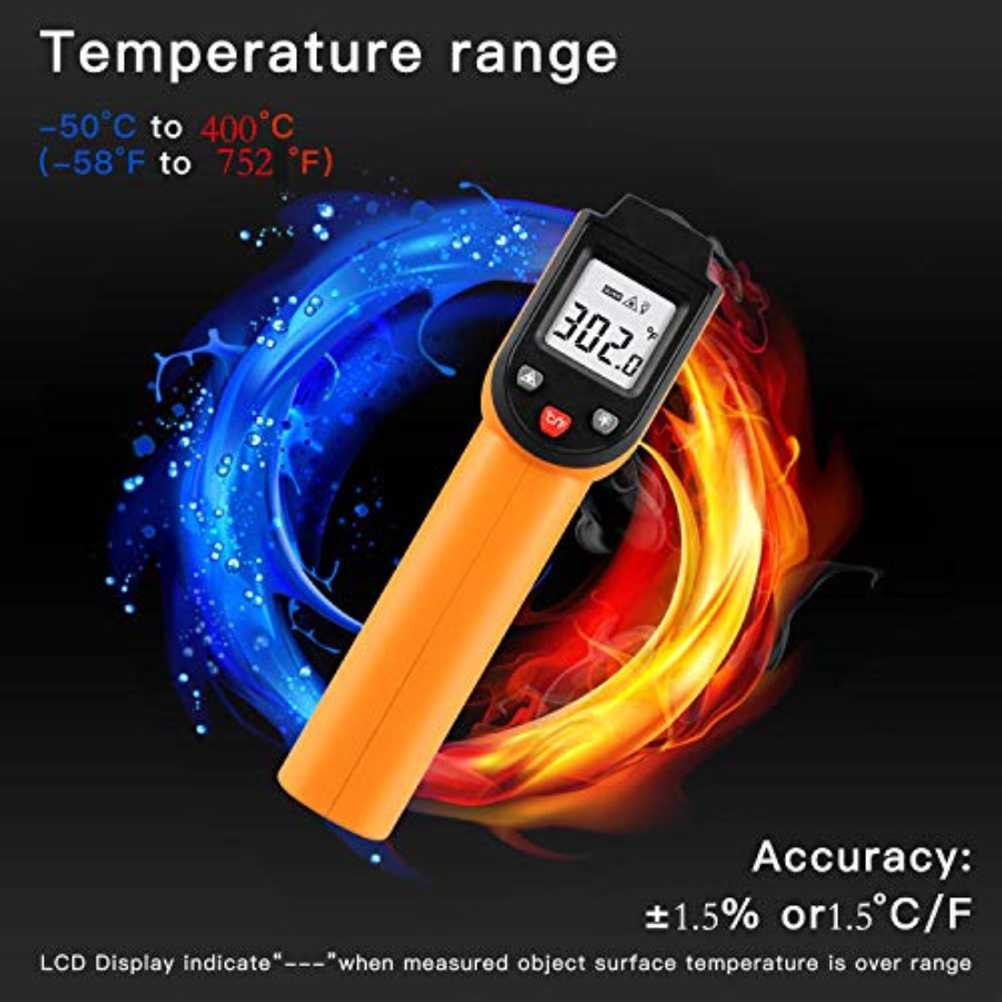 Laser Infrared Thermometer Non - Industrial Laser Temperature Gun のレビューと価格