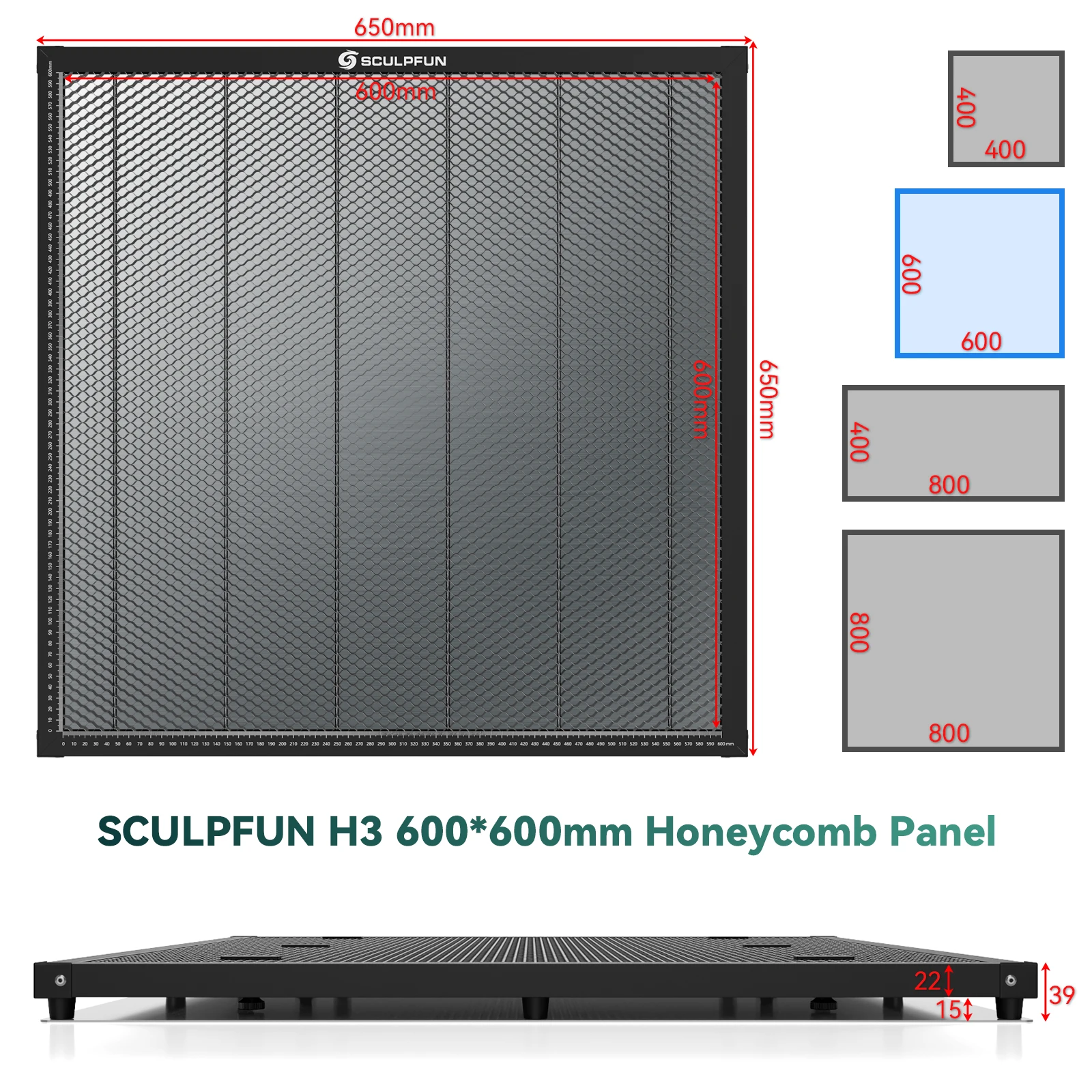 SCULPFUN 600x600mm Honeycomb P - Co2 Laser Engraving Machine のレビューと価格