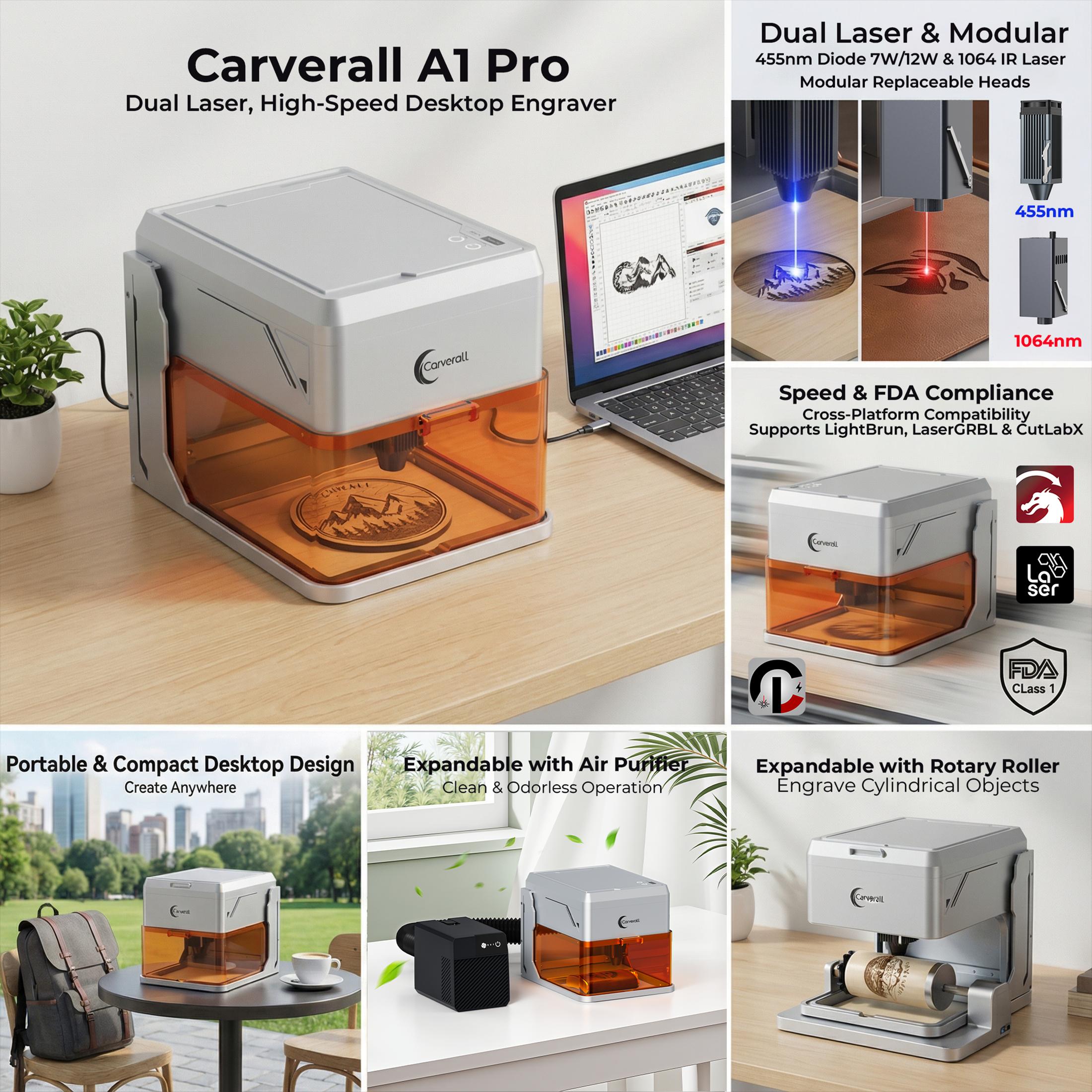 Carverall A1 Pro Laser Engrave - Industrial Acrylic Laser Cutter のレビューと価格