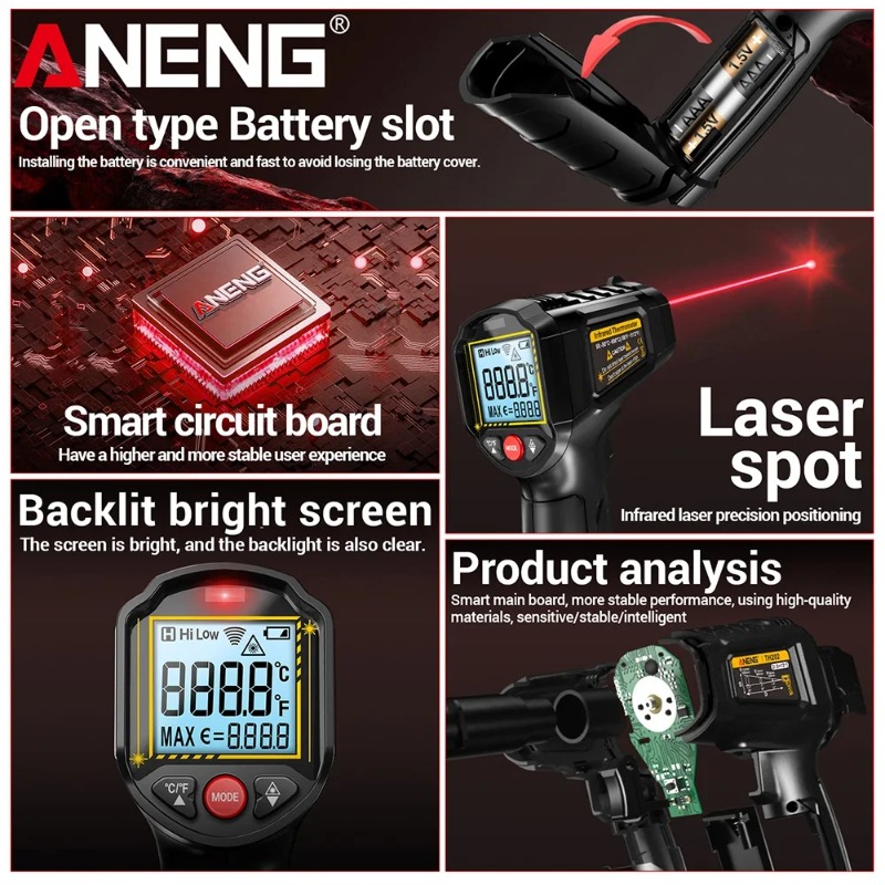 ANENG TH202 Non-contact Infrar - Industrial Laser Temperature Gun のレビューと価格